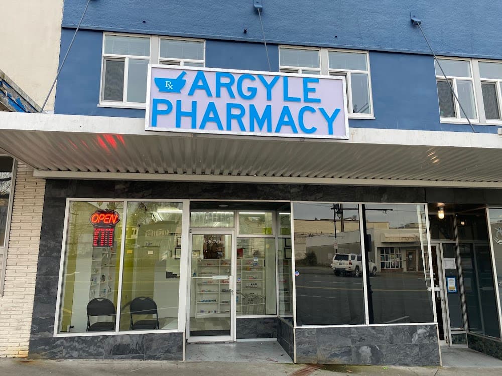 Argyle Pharmacy storefront at 3054 3rd Avenue, Port Alberni, BC V9Y 2A5