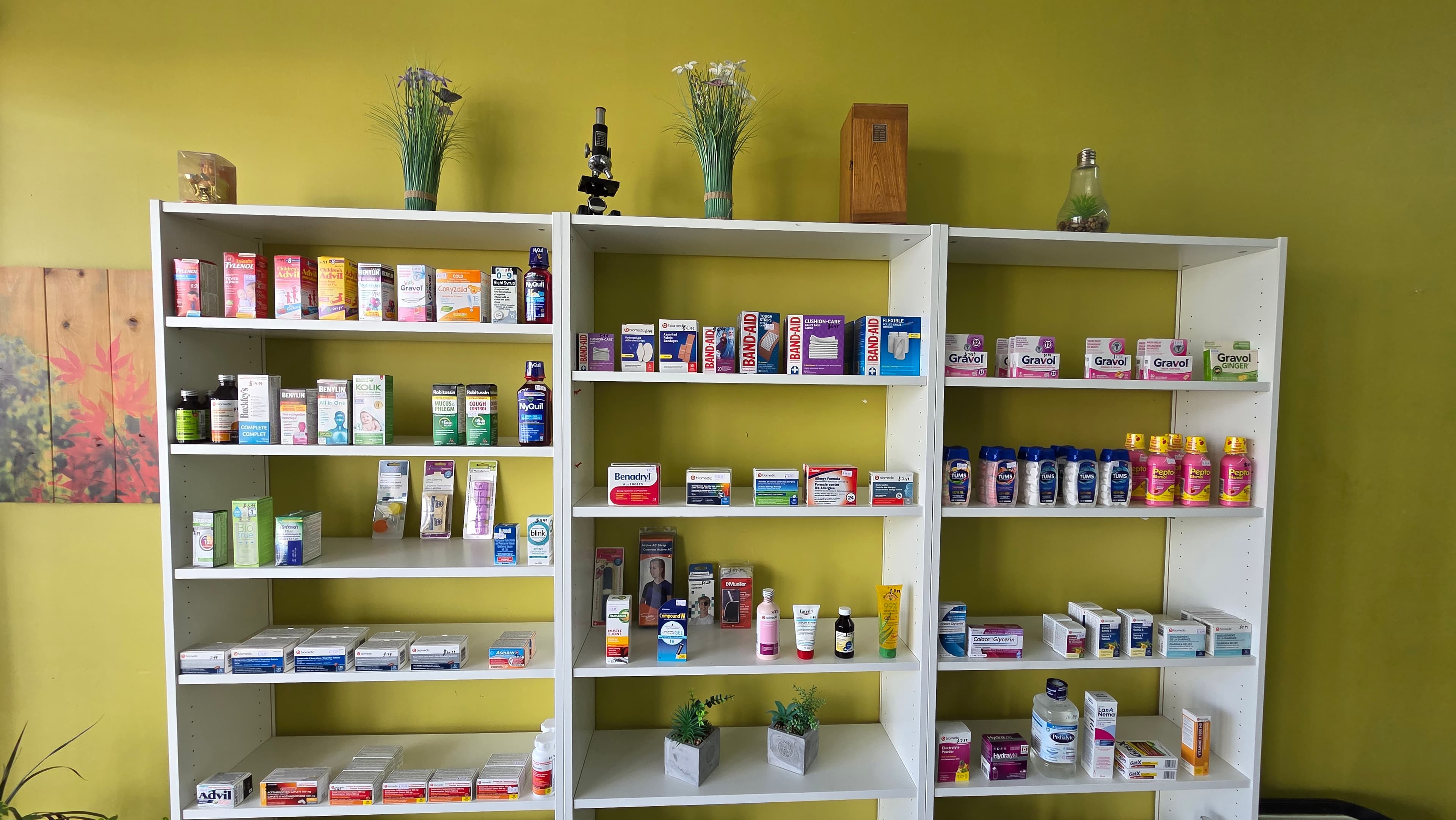 Over-the-counter and wellness shelves