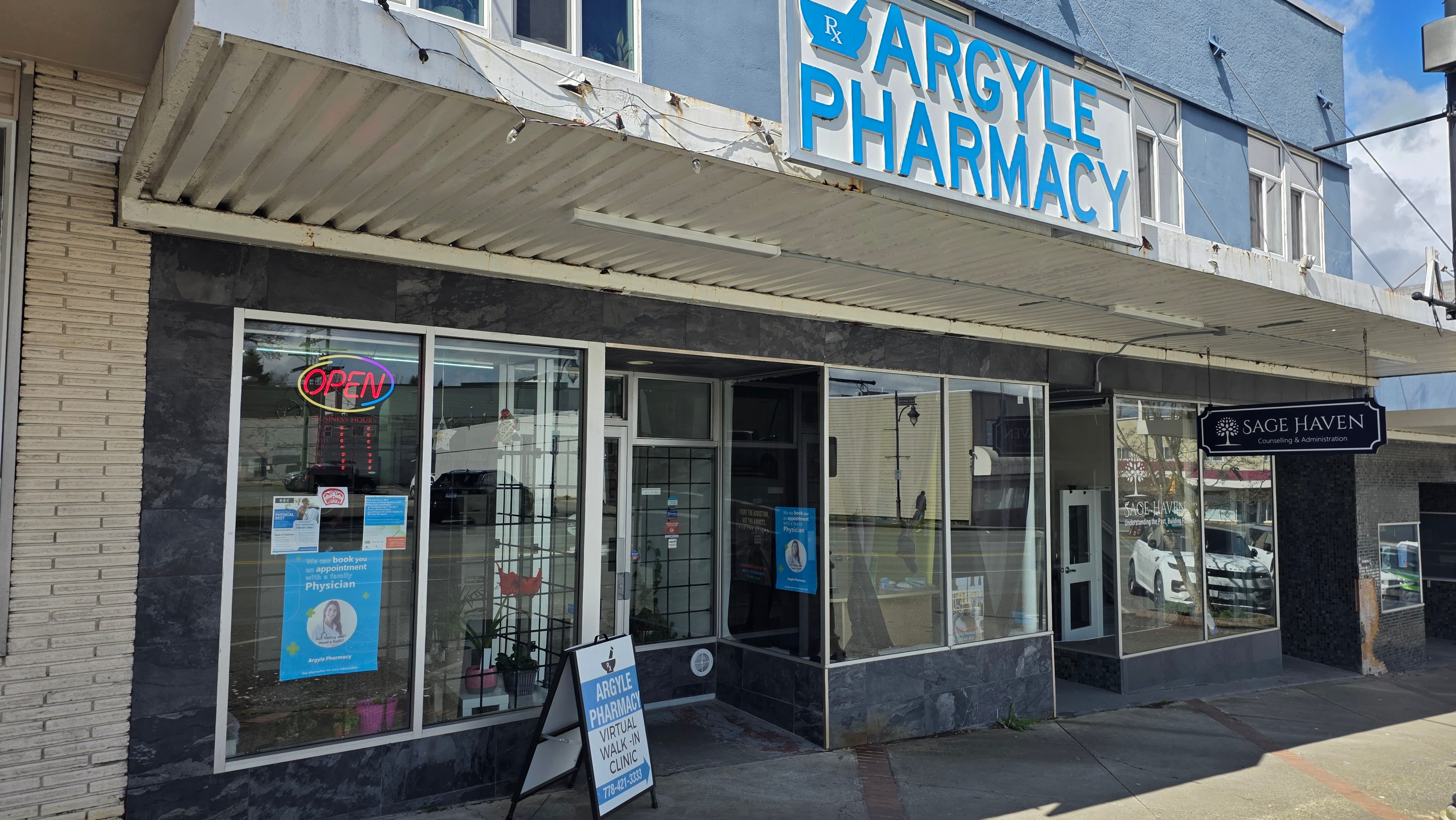 Open Seven Days — Argyle Pharmacy, Port Alberni
