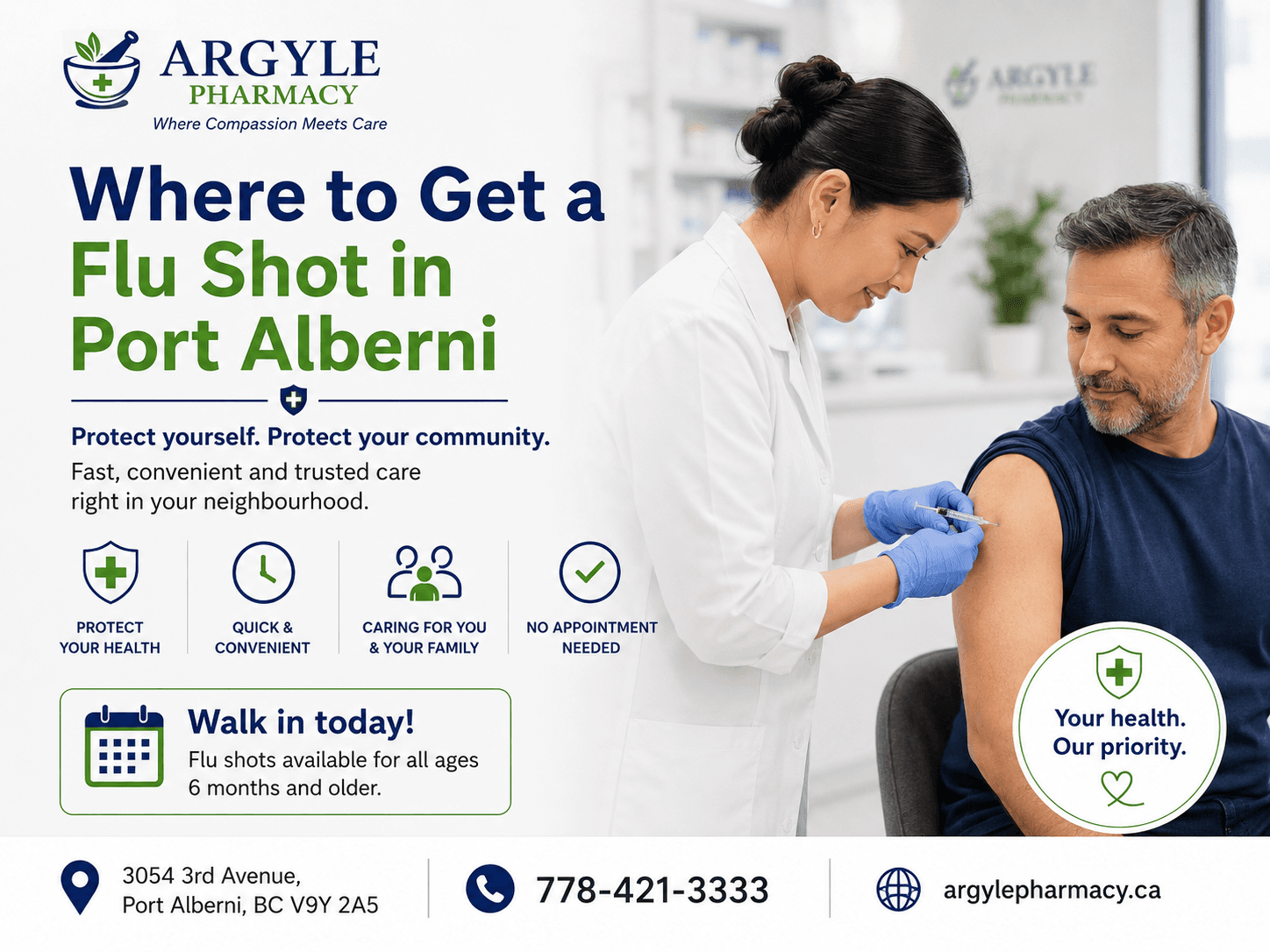Where to get a flu shot in Port Alberni, BC